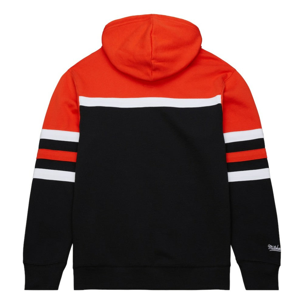 Philadelphia Flyers Mitchell & Ness Head Coach Pullover Hoodie Black/Orange