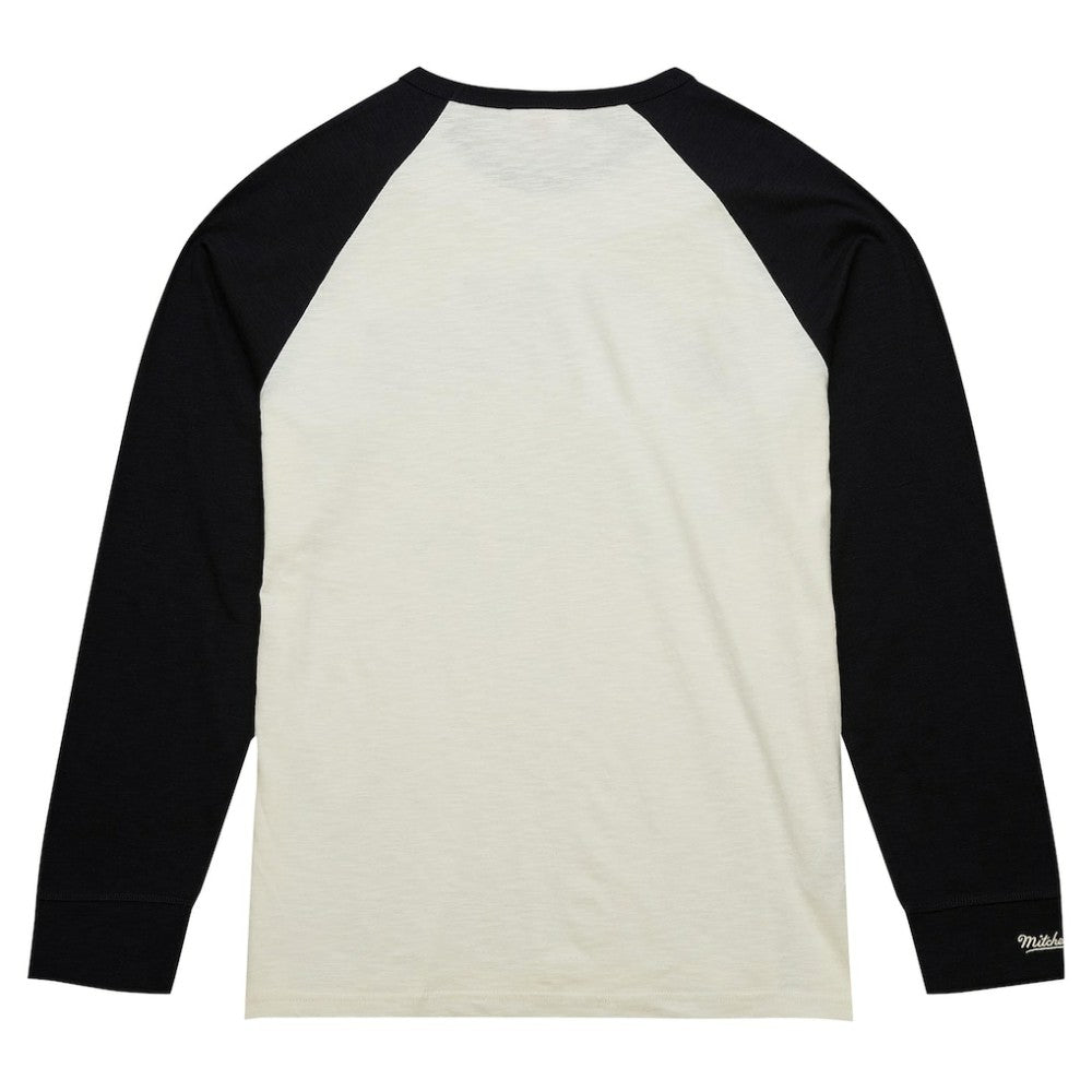 Pittsburgh Penguins Mitchell & Ness Legendary Slub Vintage Raglan Long Sleeve T-Shirt Cream