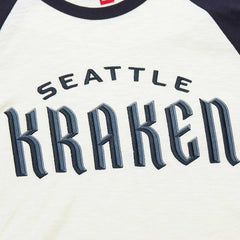Seattle Kraken Mitchell & Ness Legendary Slub Vintage Raglan Long Sleeve T-Shirt Cream