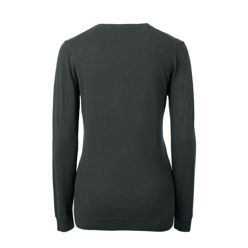 Atlanta Falcons Cutter & Buck Women's Throwback Logo Lakemont Tri-Blend V-Neck Pullover Sweater - Heather Charcoal online