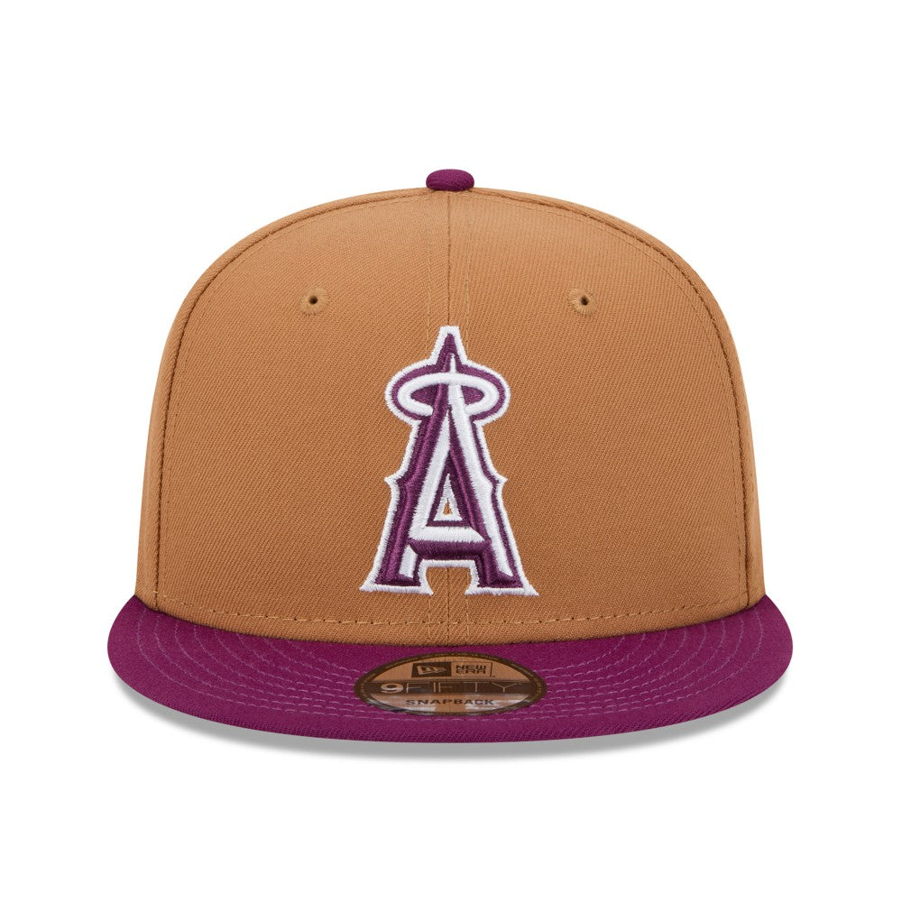 Los Angeles Angels Color Pack Two-Tone 9FIFTY Snapback Hat - Brown/Purple | New Era