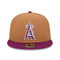 Los Angeles Angels Color Pack Two-Tone 9FIFTY Snapback Hat - Brown/Purple | New Era