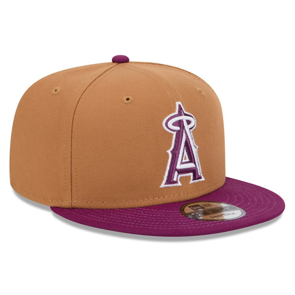 Los Angeles Angels Color Pack Two-Tone 9FIFTY Snapback Hat - Brown/Purple | New Era