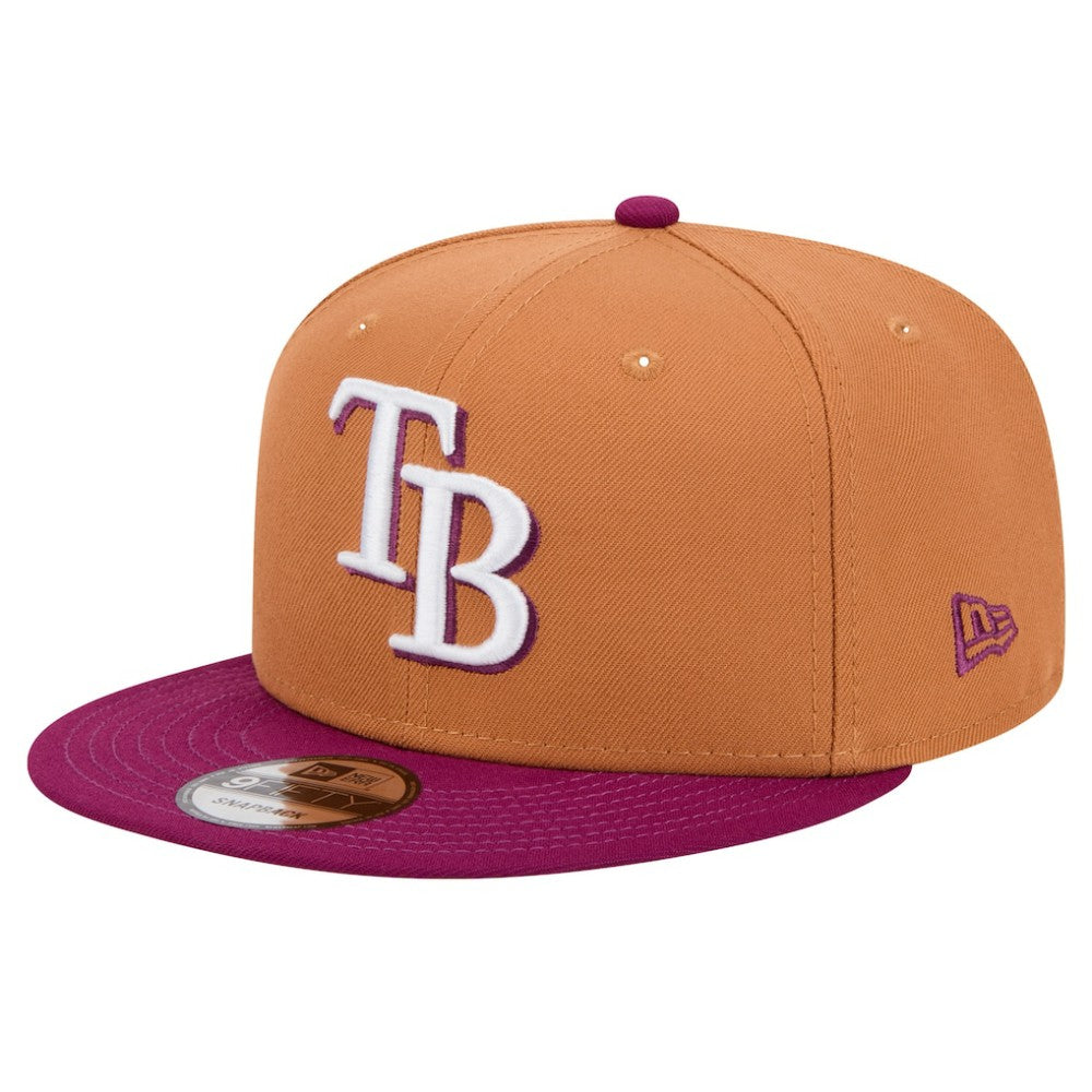 Tampa Bay Rays Color Pack Two-Tone 9FIFTY Snapback Hat - Brown/Purple | New Era