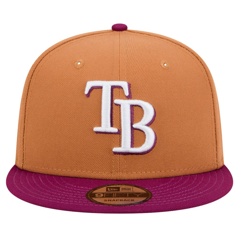 Tampa Bay Rays Color Pack Two-Tone 9FIFTY Snapback Hat - Brown/Purple | New Era