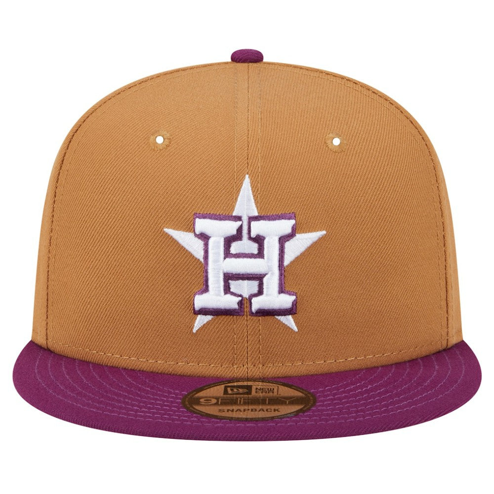 Houston Astros Color Pack Two-Tone 9FIFTY Snapback Hat - Brown/Purple | New Era