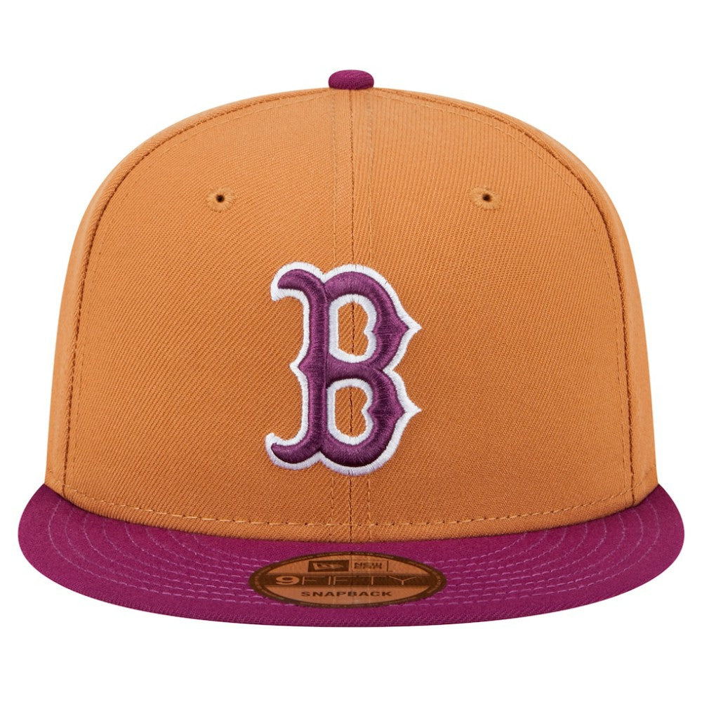 Boston Red Sox Color Pack Two-Tone 9FIFTY Snapback Hat - Brown/Purple | New Era