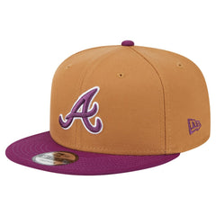 Atlanta Braves Color Pack Two-Tone 9FIFTY Snapback Hat - Brown/Purple | New Era