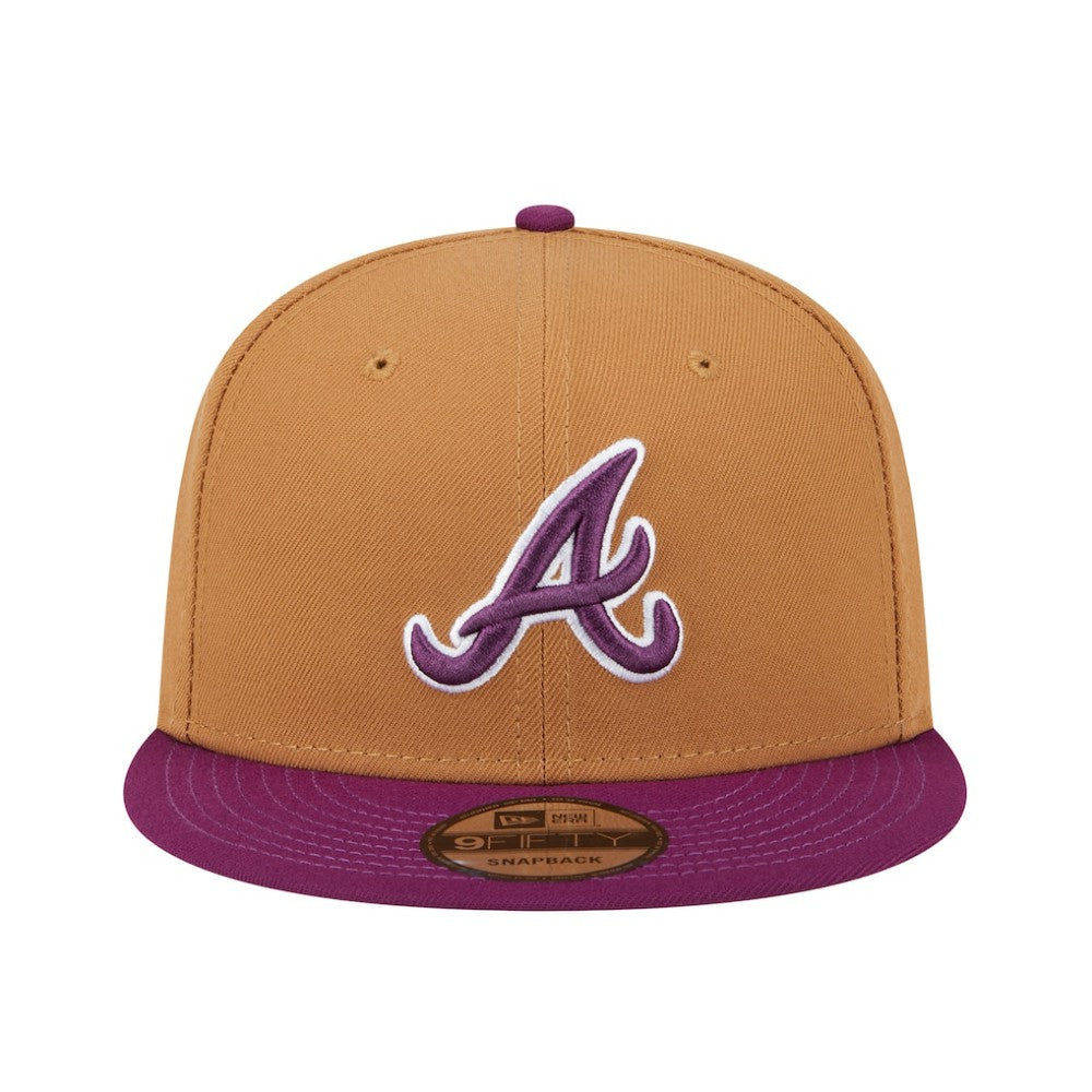 Atlanta Braves Color Pack Two-Tone 9FIFTY Snapback Hat - Brown/Purple | New Era