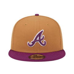 Atlanta Braves Color Pack Two-Tone 9FIFTY Snapback Hat - Brown/Purple | New Era
