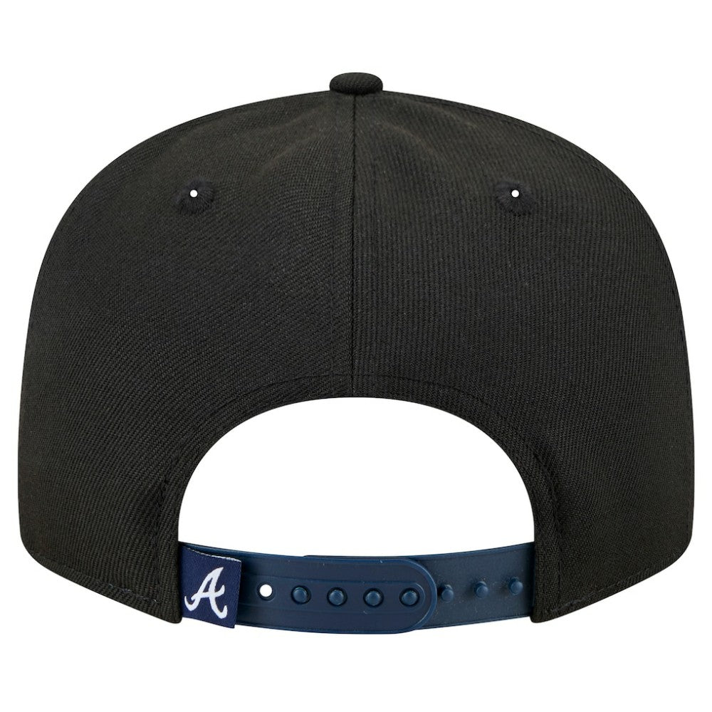 Atlanta Braves Splatter 9FIFTY Snapback Hat - Black | New Era