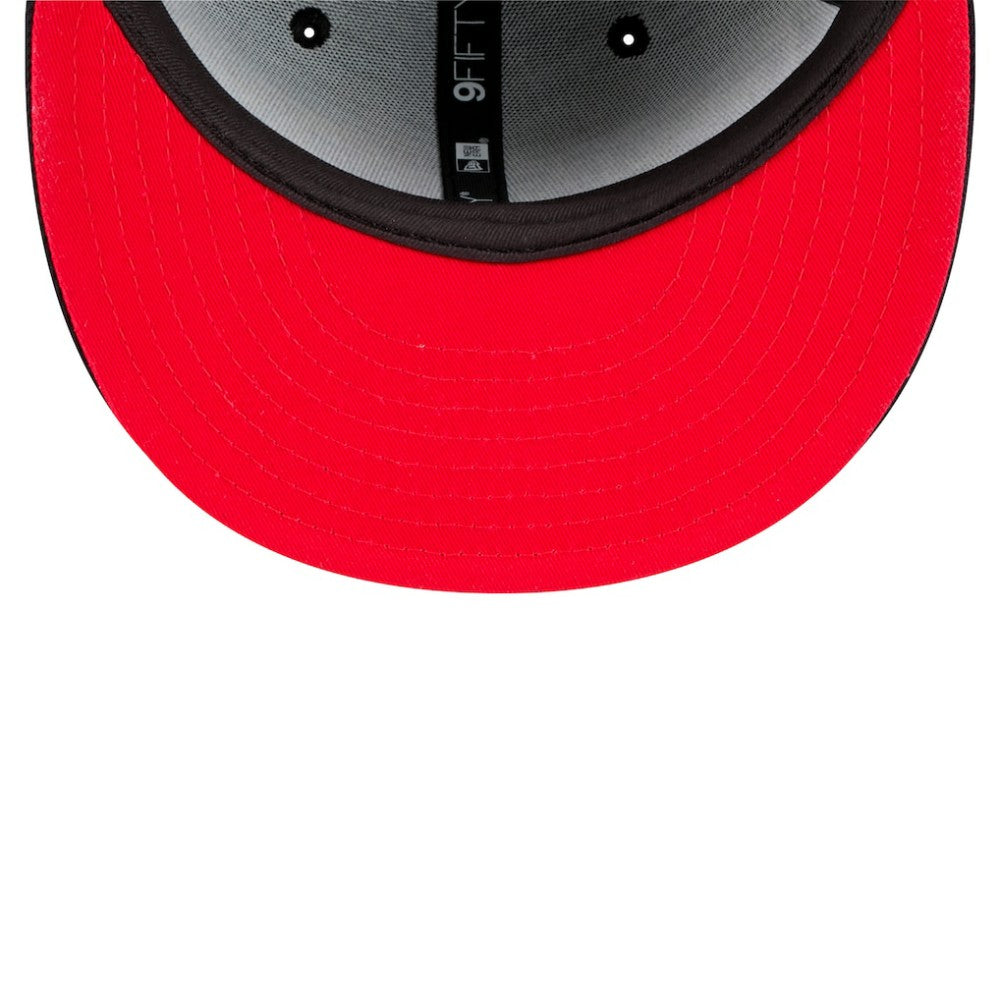 Atlanta Braves Splatter 9FIFTY Snapback Hat - Black | New Era