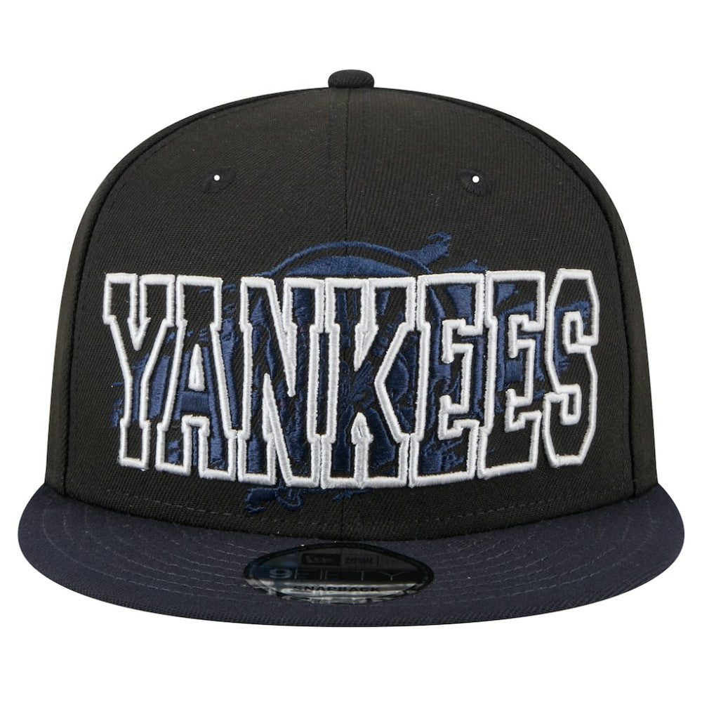 New York Yankees Splatter 9FIFTY Snapback Hat - Black | New Era