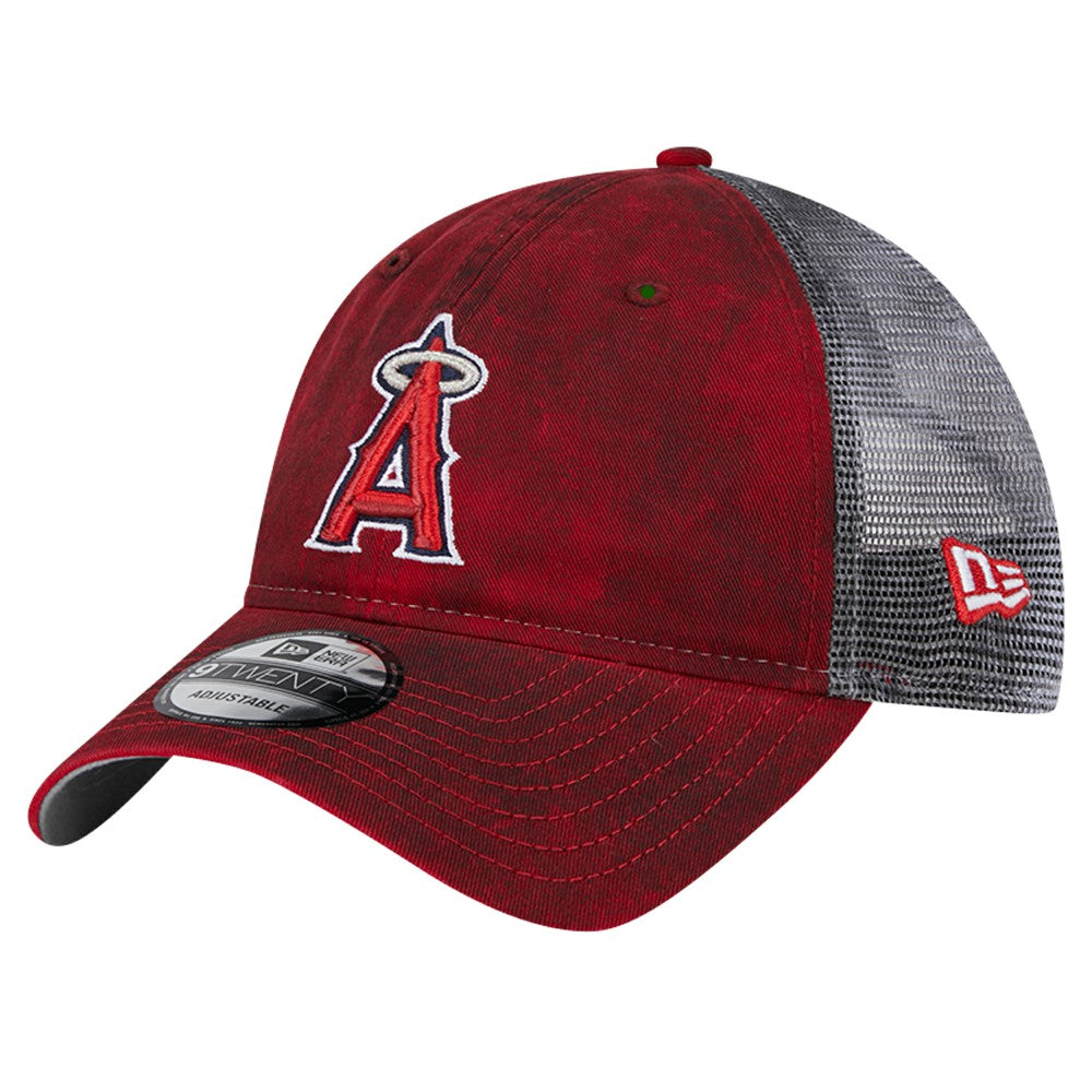 Los Angeles Angels Team Slick Trucker 9TWENTY Adjustable Hat - Red | New Era