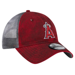 Los Angeles Angels Team Slick Trucker 9TWENTY Adjustable Hat - Red | New Era