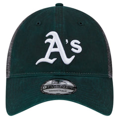 Athletics Team Slick Trucker 9TWENTY Adjustable Hat - Green | New Era