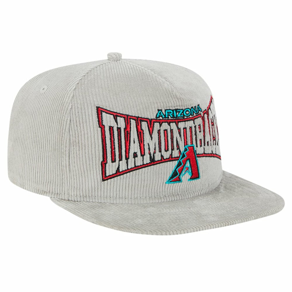 Arizona Diamondbacks Gray Corduroy Golfer Snapback Hat | New Era