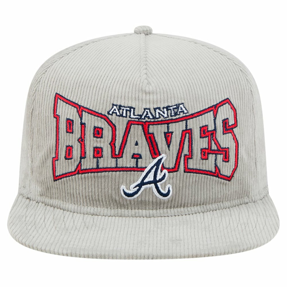 Atlanta Braves Gray Corduroy Golfer Snapback Hat | New Era