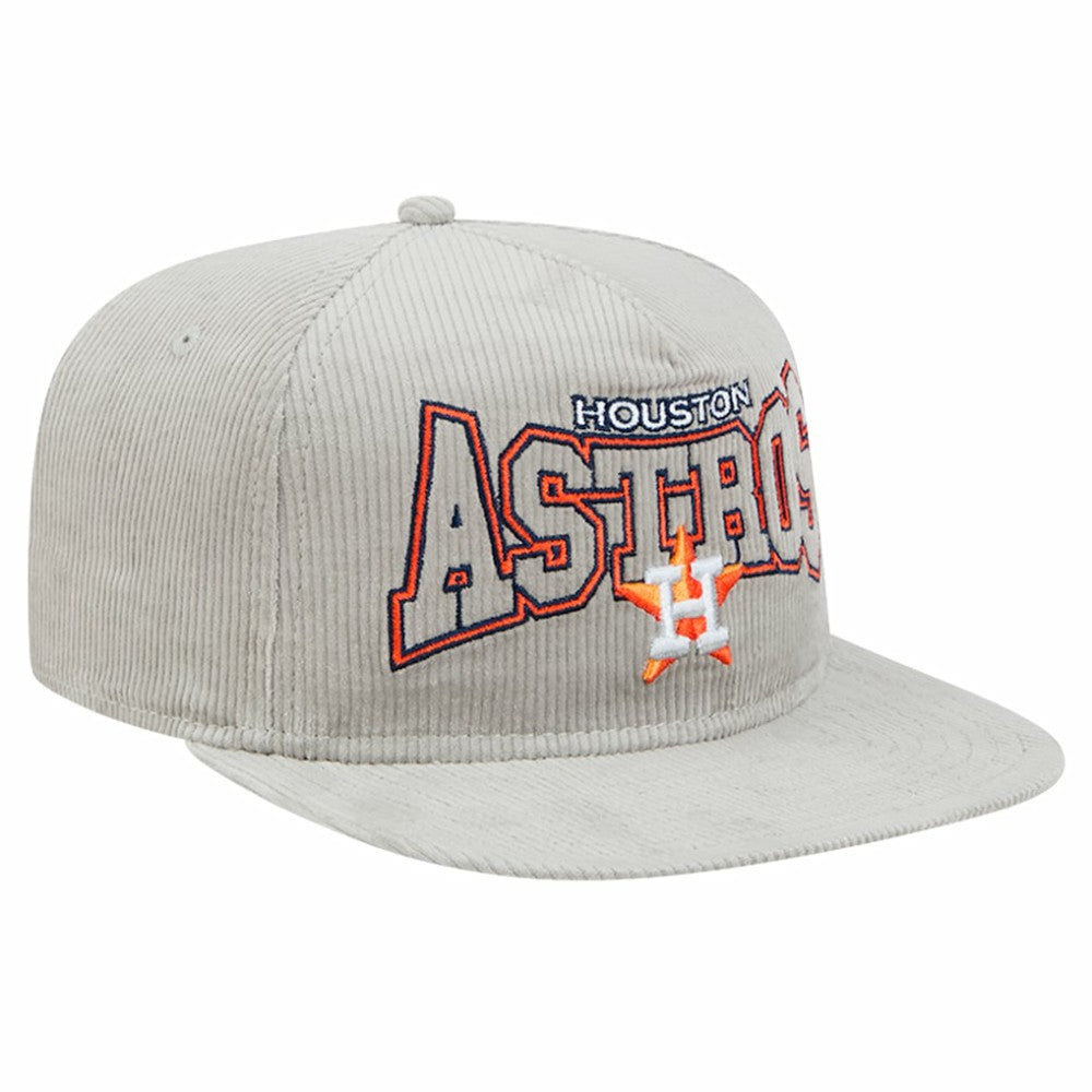 Houston Astros Gray Corduroy Golfer Snapback Hat | New Era