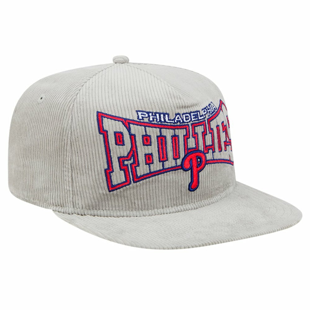 Philadelphia Phillies Gray Corduroy Golfer Snapback Hat | New Era