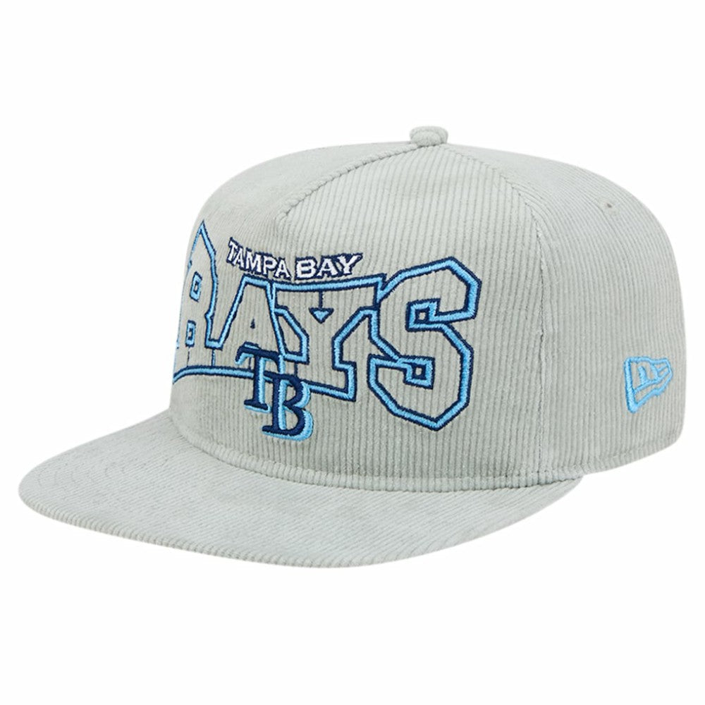 Tampa Bay Rays Gray Corduroy Golfer Snapback Hat | New Era