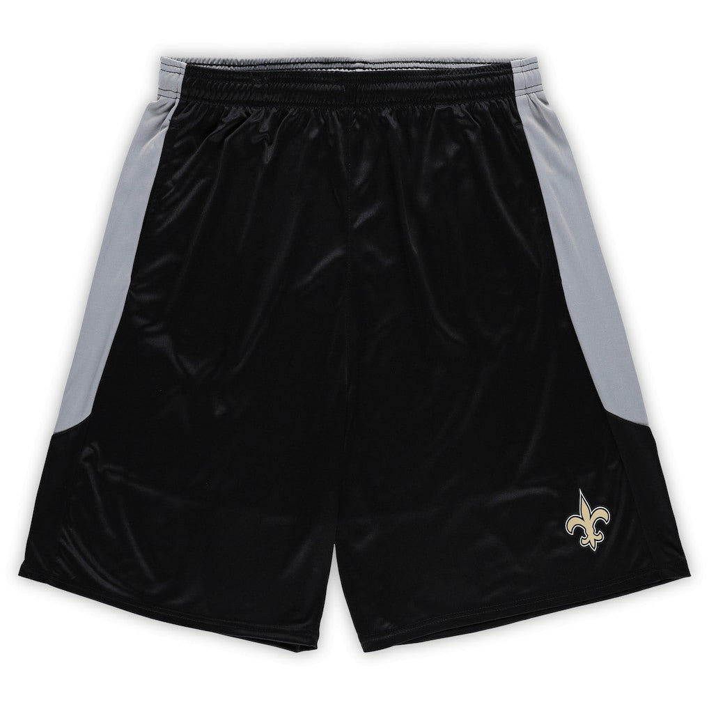 New Orleans Saints Big & Tall Team Logo Shorts - Black for sale