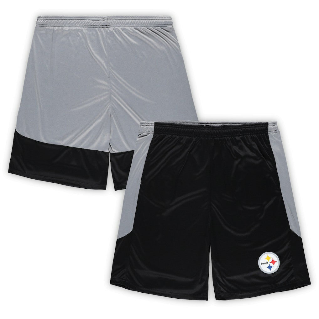 Pittsburgh Steelers Big & Tall Team Logo Shorts - Black sale
