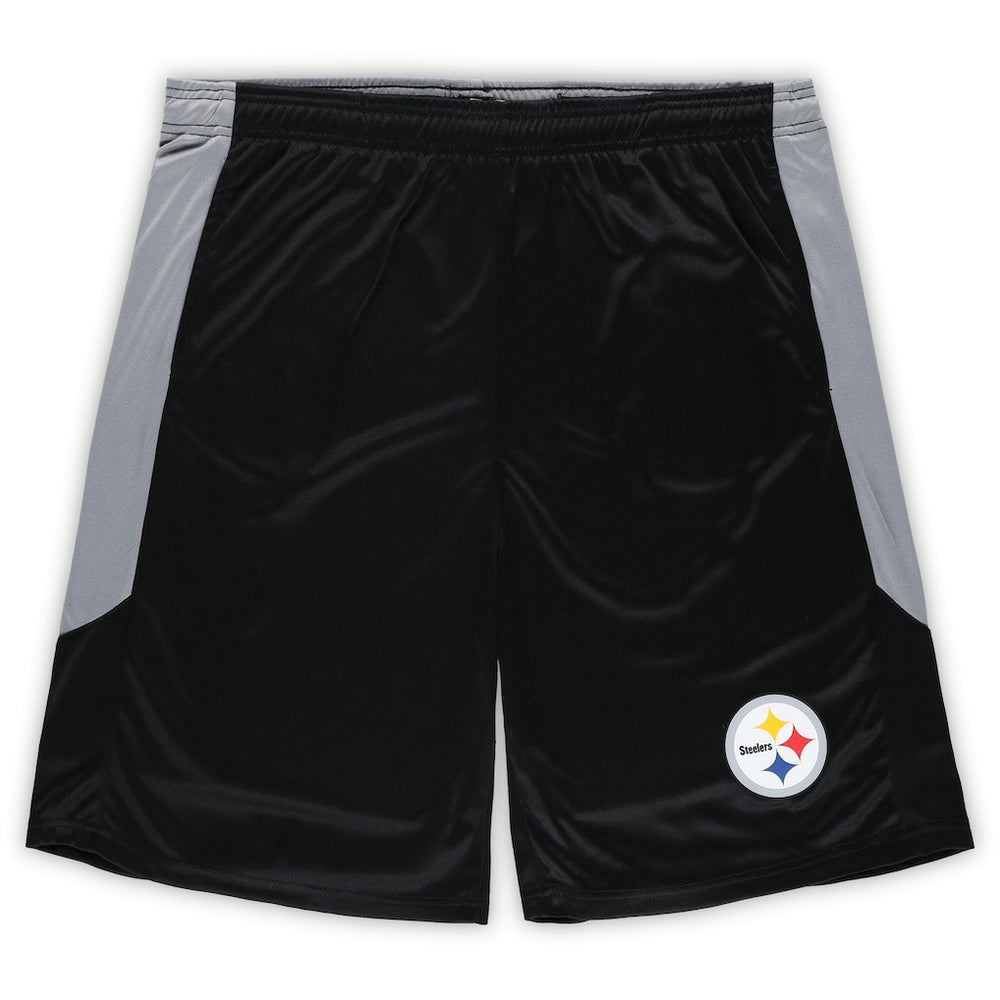 Pittsburgh Steelers Big & Tall Team Logo Shorts - Black sale