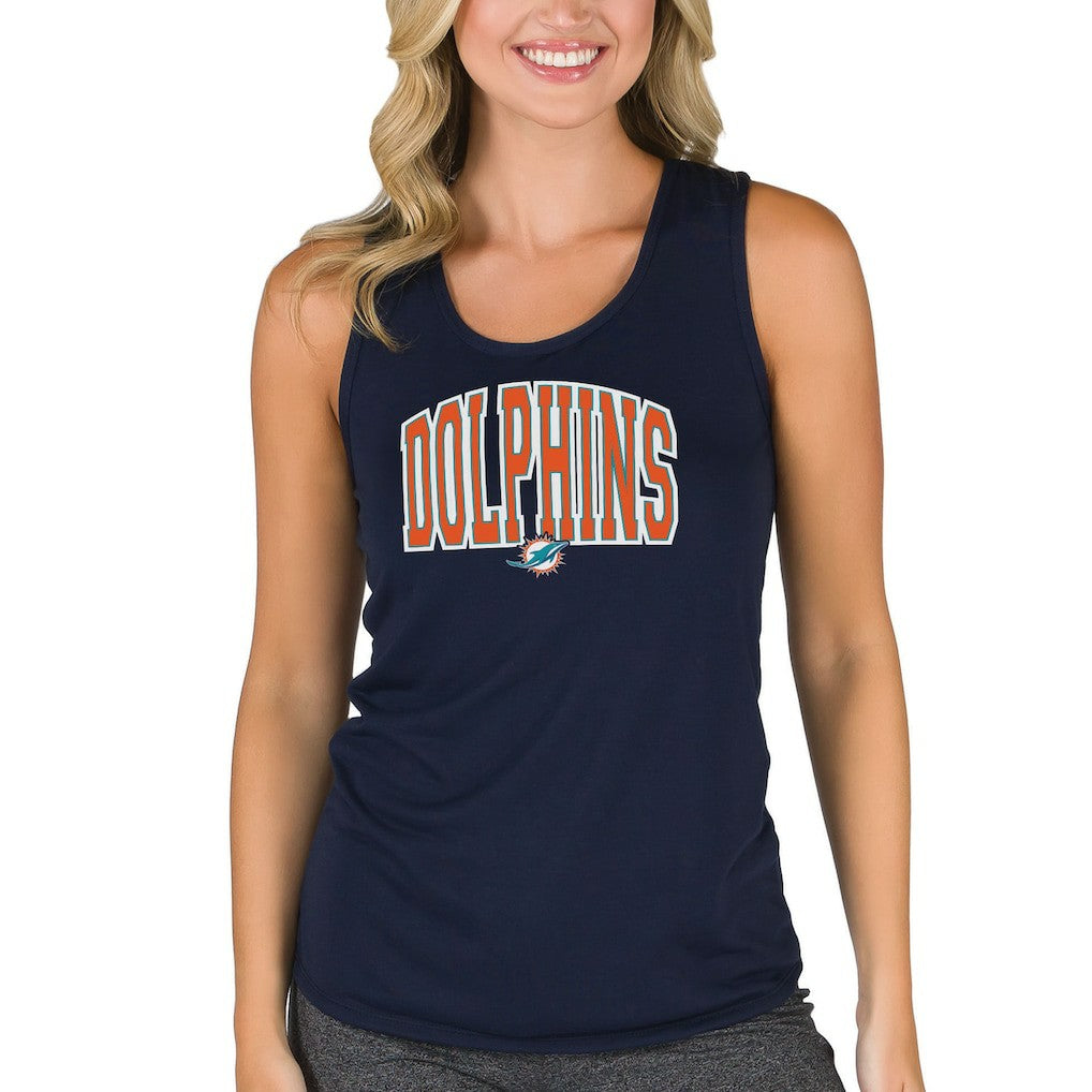 Miami Dolphins Concepts Sport Women's Marathon Racer Back Tank Top - Navy online