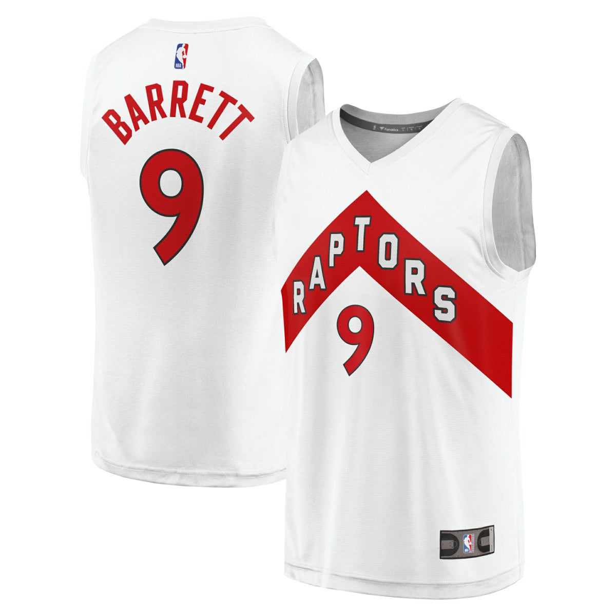 RJ Barrett Toronto Raptors Fast Break Player Jersey - Association Edition - White | Fanatics shop