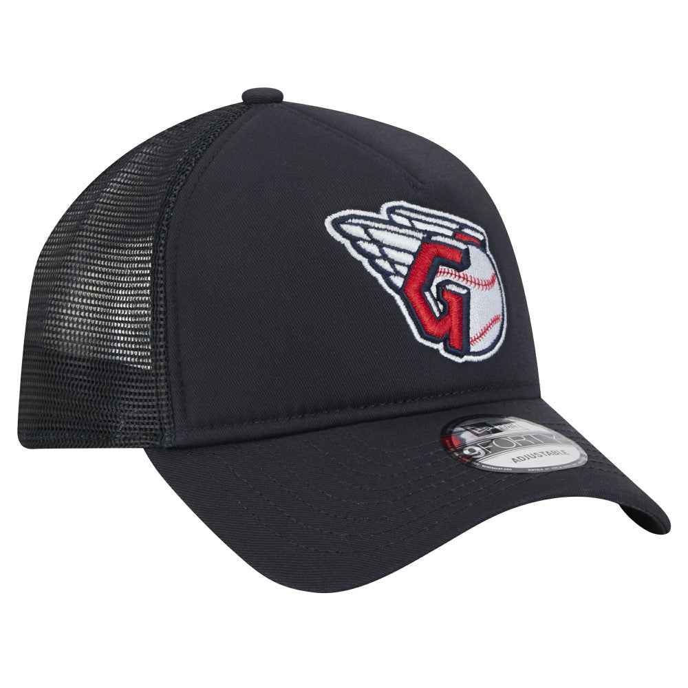 Cleveland Guardians 9FORTY A-Frame Trucker Adjustable Hat - Navy | New Era