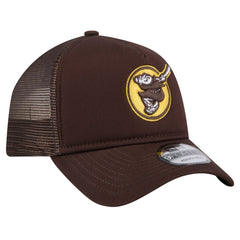 San Diego Padres 9FORTY A-Frame Trucker Adjustable Hat - Brown | New Era