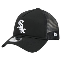 Chicago White Sox 9FORTY A-Frame Trucker Adjustable Hat - Black | New Era