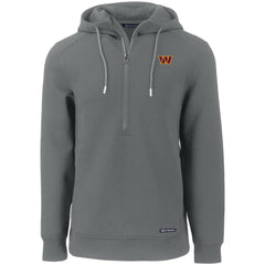 Washington Commanders Cutter & Buck Primary Mark Roam Eco Recycled Half-Zip Pullover Hoodie - Gray for sale