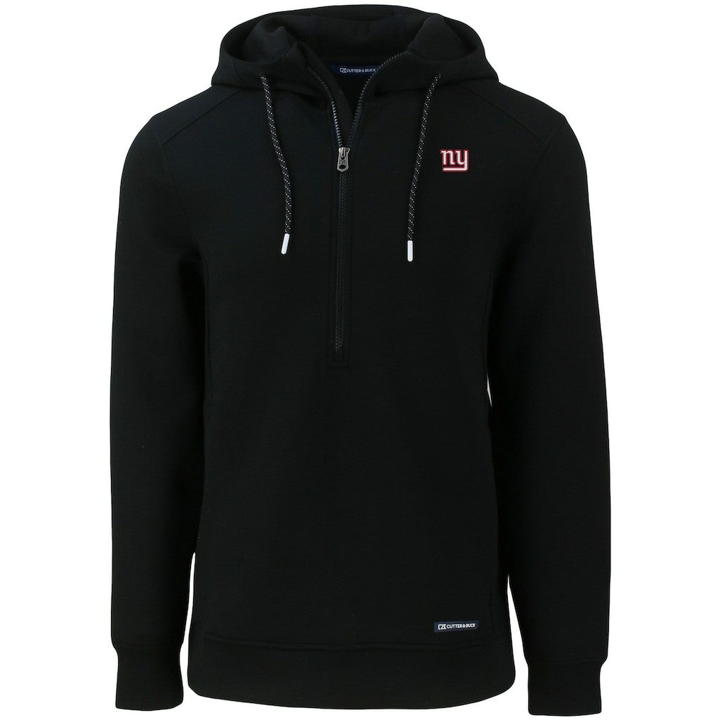 New York Giants Cutter & Buck Primary Mark Roam Eco Recycled Half-Zip Pullover Hoodie - Black on sale