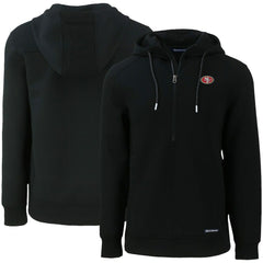 San Francisco 49ers Cutter & Buck Primary Mark Roam Eco Recycled Half-Zip Pullover Hoodie - Black outlet