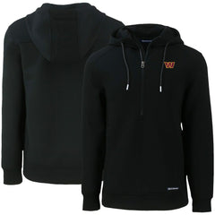 Washington Commanders Cutter & Buck Primary Mark Roam Eco Recycled Half-Zip Pullover Hoodie - Black outlet