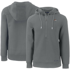 Denver Broncos Cutter & Buck Primary Mark Roam Eco Recycled Half-Zip Pullover Hoodie - Gray sale