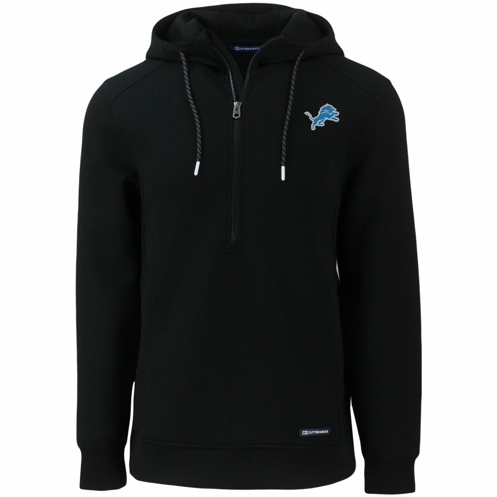 Detroit Lions Cutter & Buck Primary Mark Roam Eco Recycled Half-Zip Pullover Hoodie - Black discount