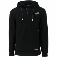 Detroit Lions Cutter & Buck Primary Mark Roam Eco Recycled Half-Zip Pullover Hoodie - Black discount