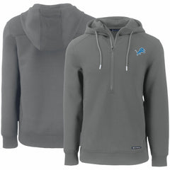Detroit Lions Cutter & Buck Primary Mark Roam Eco Recycled Half-Zip Pullover Hoodie - Gray for sale