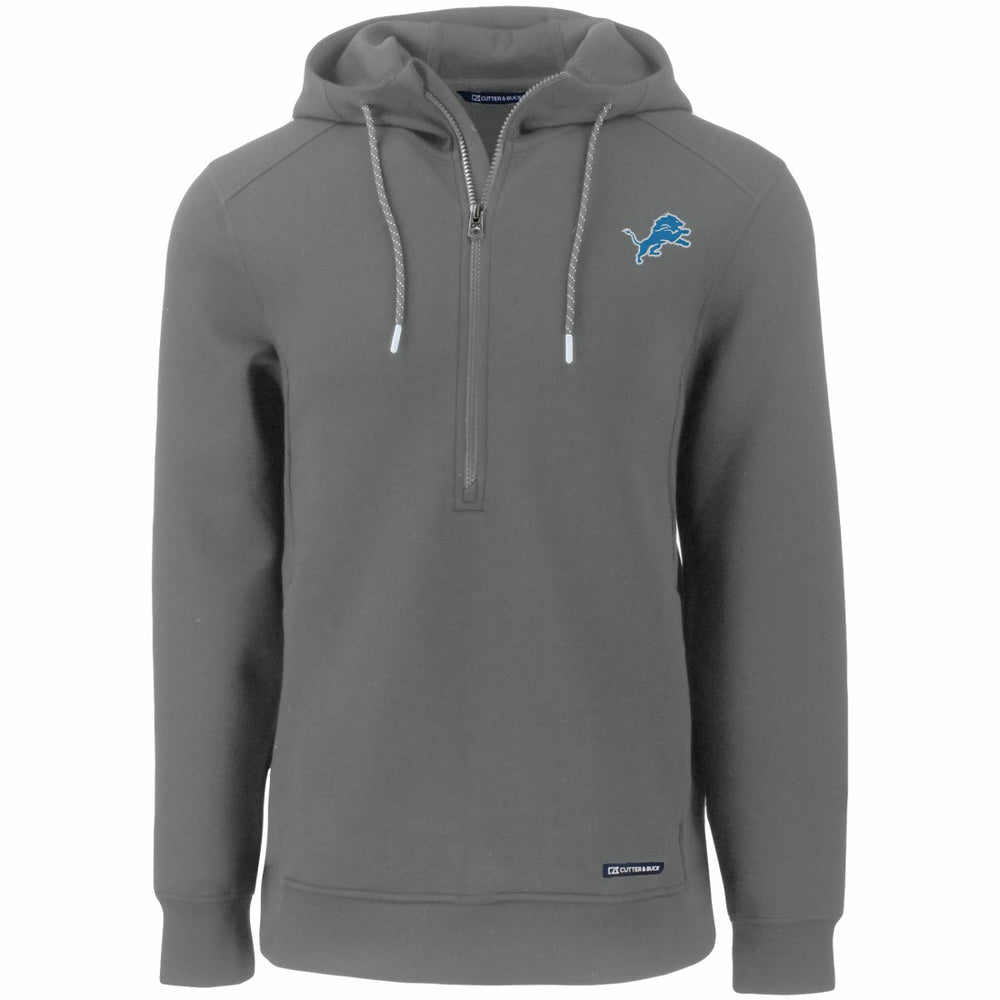 Detroit Lions Cutter & Buck Primary Mark Roam Eco Recycled Half-Zip Pullover Hoodie - Gray for sale