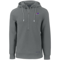 Buffalo Bills Cutter & Buck Primary Mark Roam Eco Recycled Half-Zip Pullover Hoodie - Gray discount