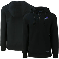Buffalo Bills Cutter & Buck Primary Mark Roam Eco Recycled Half-Zip Pullover Hoodie - Black on sale