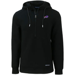 Buffalo Bills Cutter & Buck Primary Mark Roam Eco Recycled Half-Zip Pullover Hoodie - Black on sale