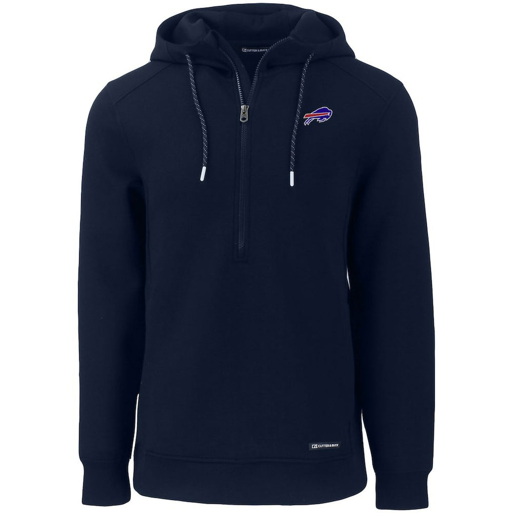 Buffalo Bills Cutter & Buck Primary Mark Roam Eco Recycled Half-Zip Pullover Hoodie - Navy outlet