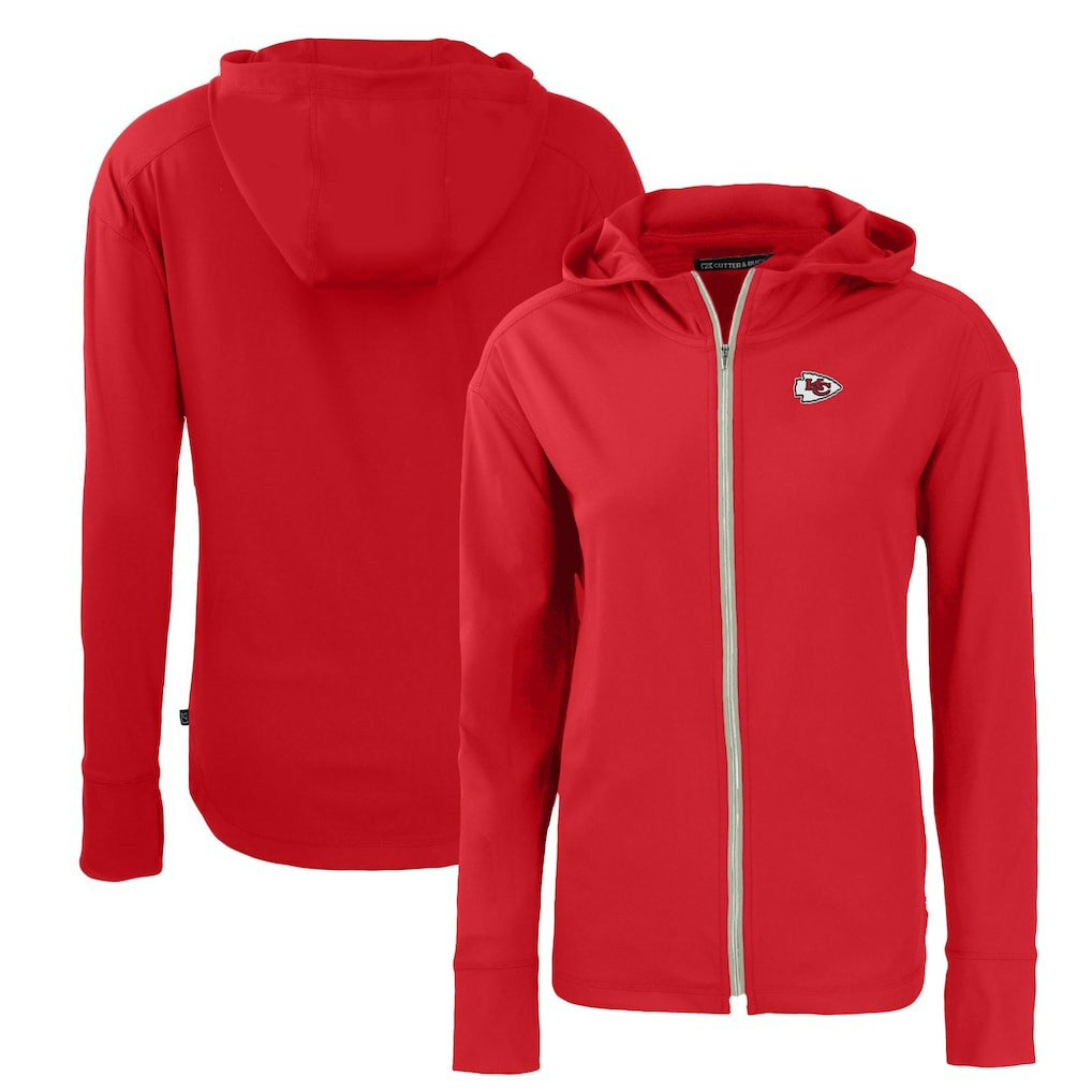Kansas City Chiefs Cutter & Buck Women's Primary Mark Daybreak Eco Recycled Full-Zip Hoodie - Red on sale