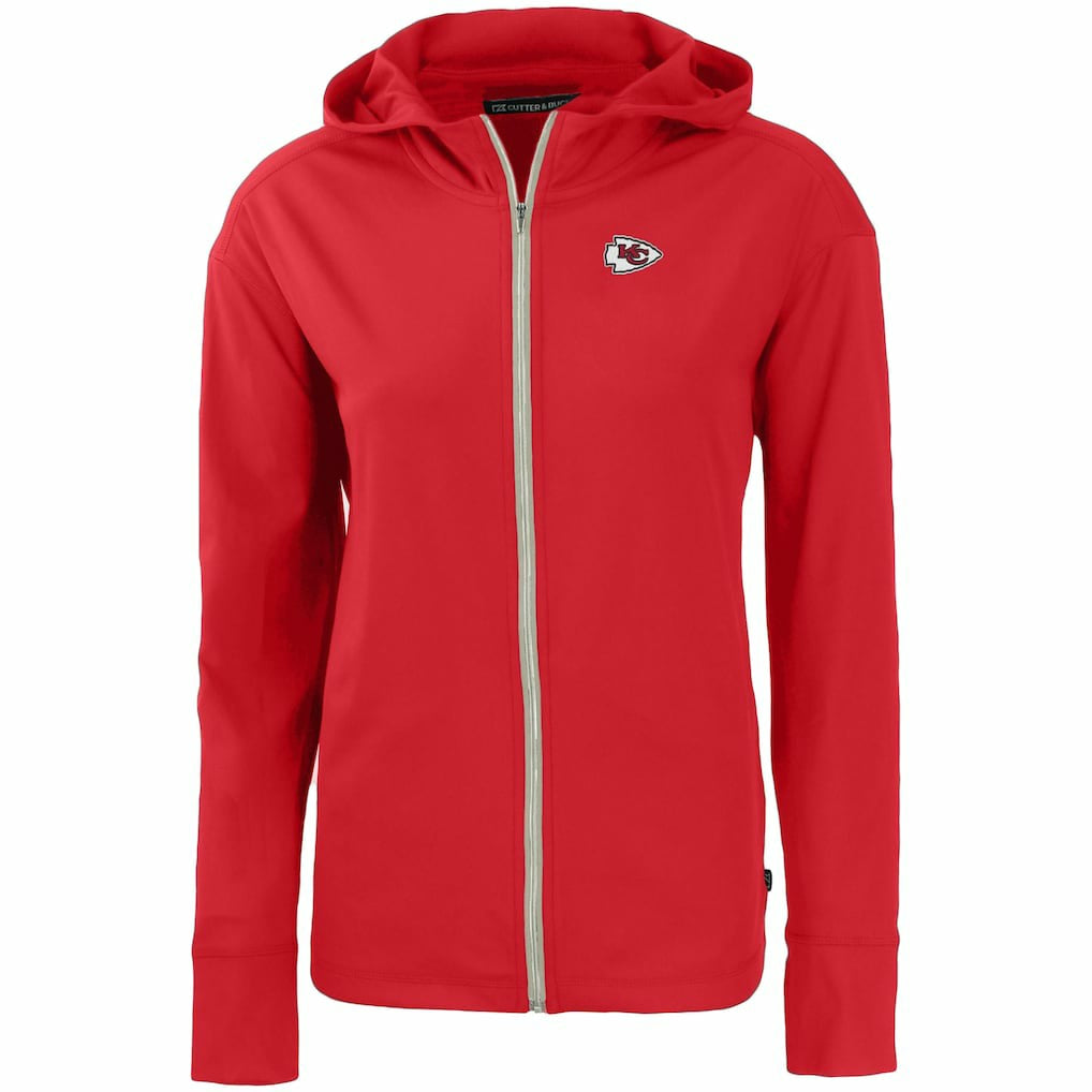 Kansas City Chiefs Cutter & Buck Women's Primary Mark Daybreak Eco Recycled Full-Zip Hoodie - Red on sale