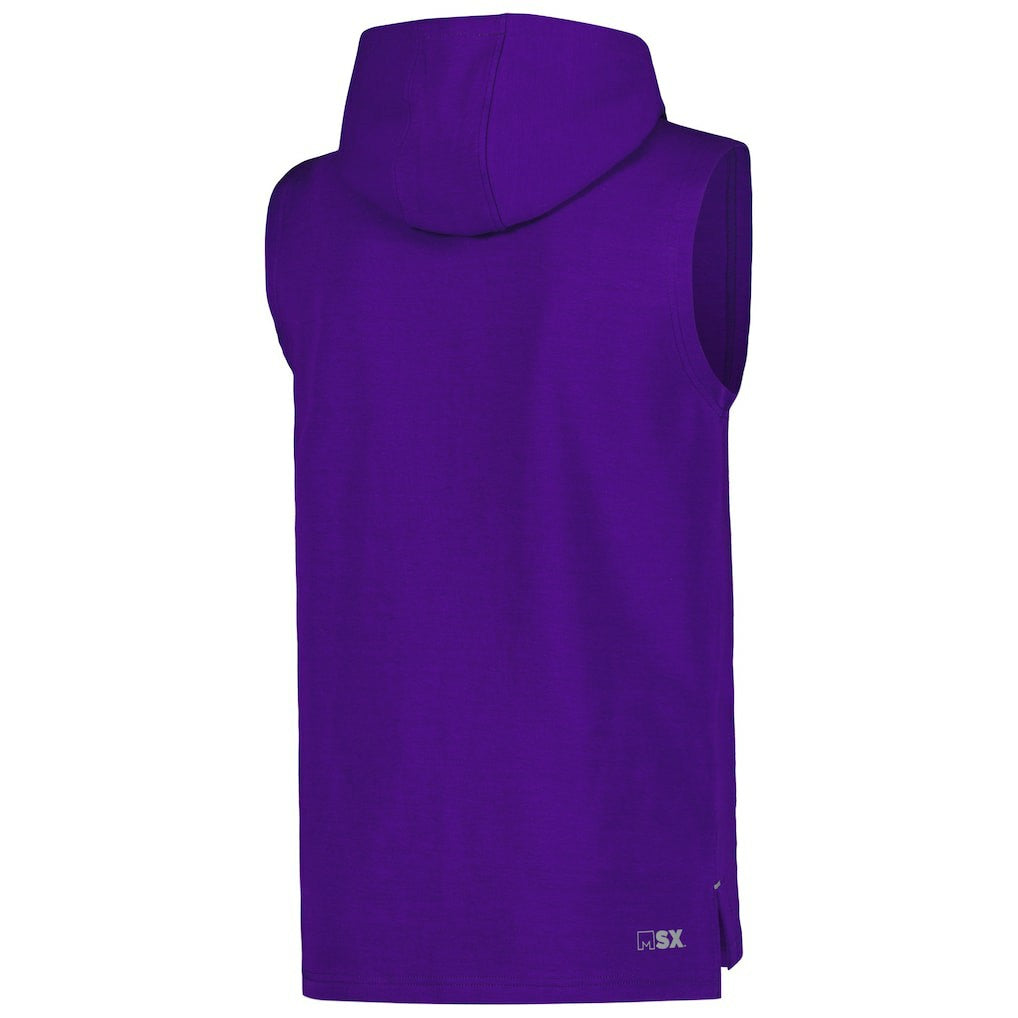 Minnesota Vikings MSX by Michael Strahan Captain Sleeveless Hoodie T-Shirt - Purple on sale