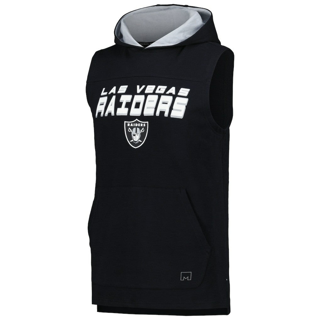 Las Vegas Raiders MSX by Michael Strahan Captain Sleeveless Hoodie T-Shirt - Black online
